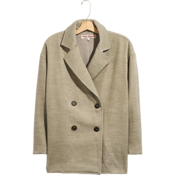 Free People Hannah Slouchy Blazer Coat Oregano XS - Picture 1 of 9